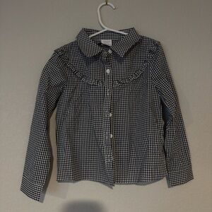 English Factory Kids Black and White Gingham Shirt